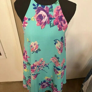 Everly Turquoise Floral Dress S